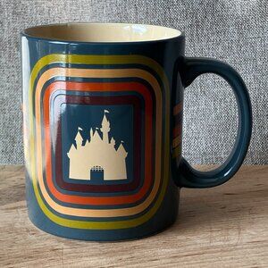 Disney 2025 Cinderella Castle rainbow Blue WDW World Parks Ceramic Retro Mug NEW